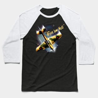 Give 'Em Hell - Retro Spitifire Baseball T-Shirt